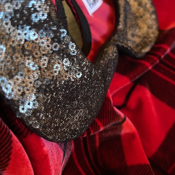 Epic Threads - Velvet red and black dress.  Mesh covered sequined collar. - Picture 4 of 7